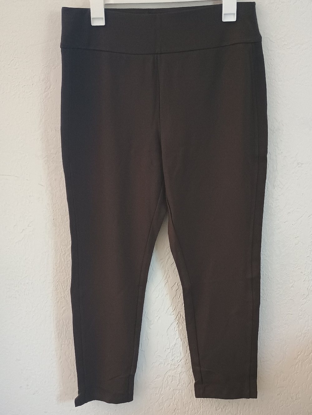 Express Dark Brown Slim Ankle Ponte Pants